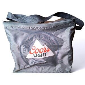 Coors Light Silver Bullet Insulated Cooler Bag Lunch Tote Zippered Gray
